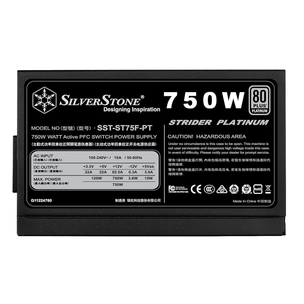 Amazon | SilverStone Technology 750W 80 Plus プラチナ認定